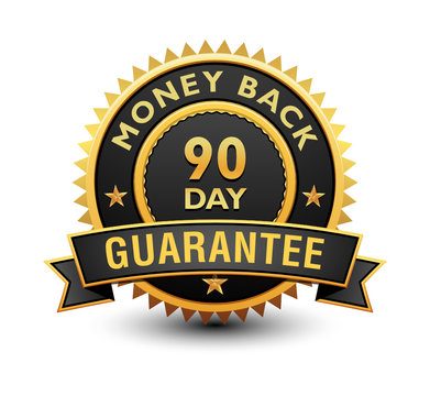 90-day money-back guarantee seal